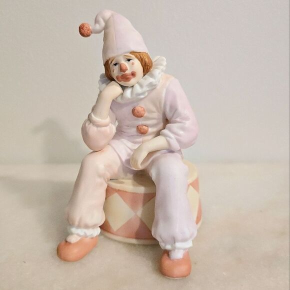 Vintage Enesco Sad Clown Music Box plays Send in the Clowns dated 1983 Korea - Picture 1 of 7